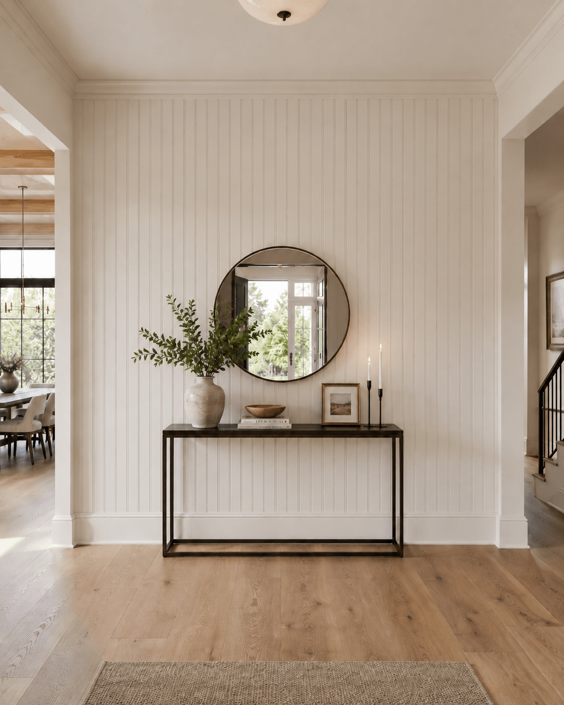Inset beadboard niche wall — illustrative design