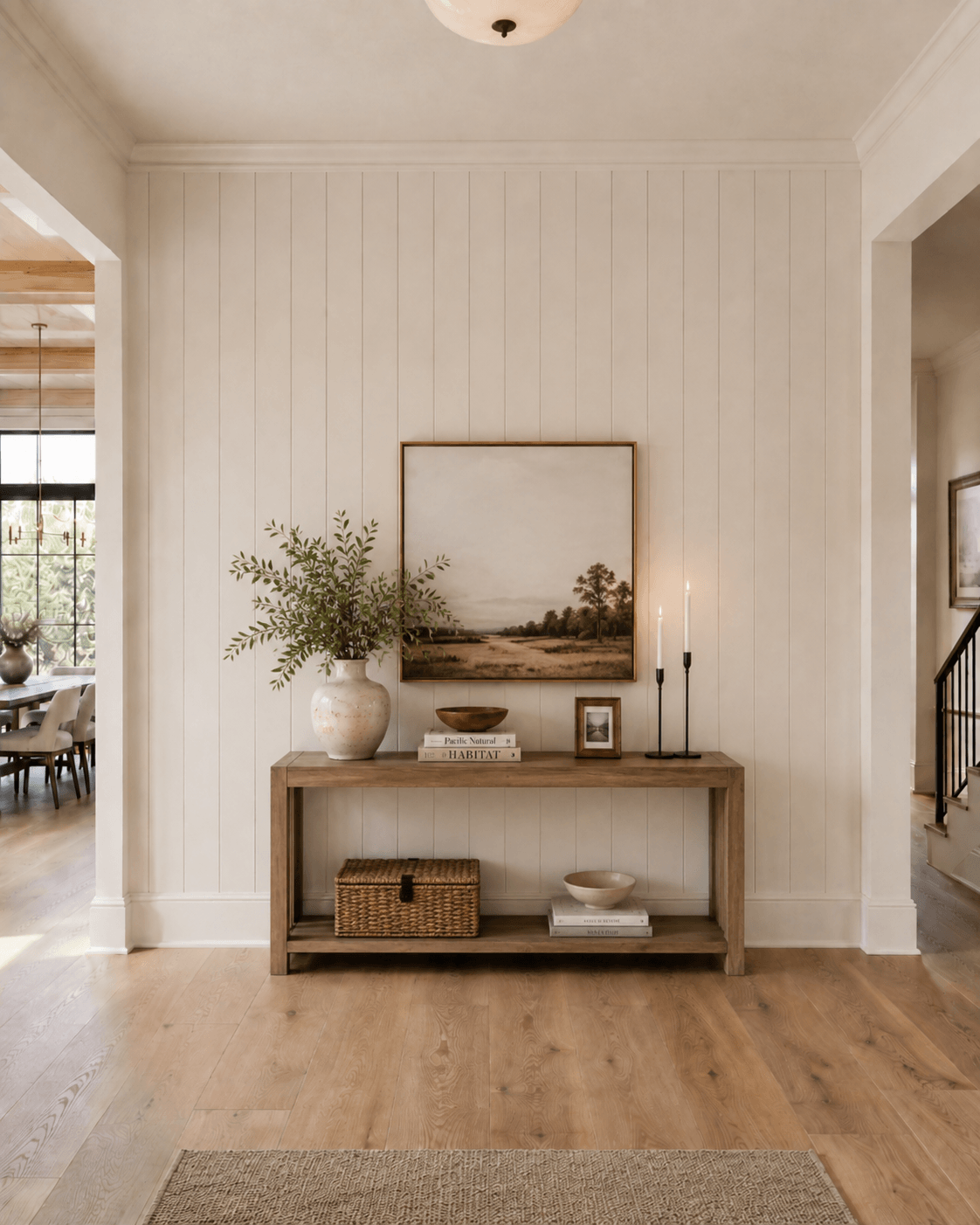 Inset beadboard niche wall — illustrative design