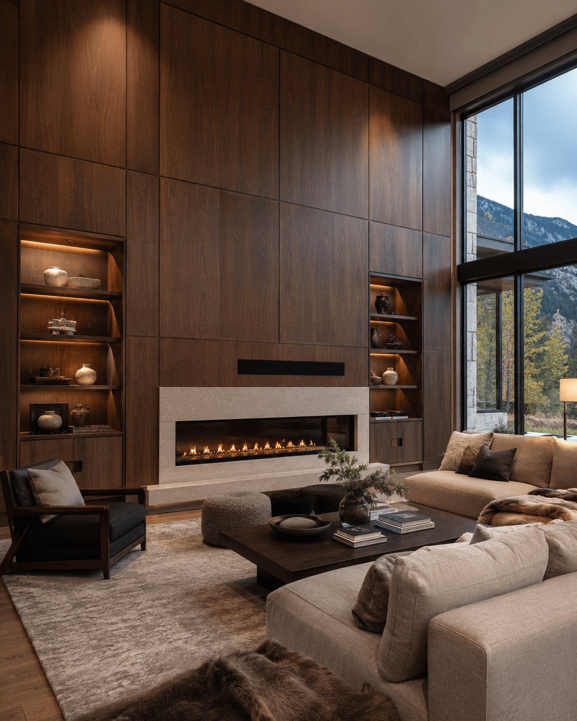 Boxed modern plaster surround — illustrative design