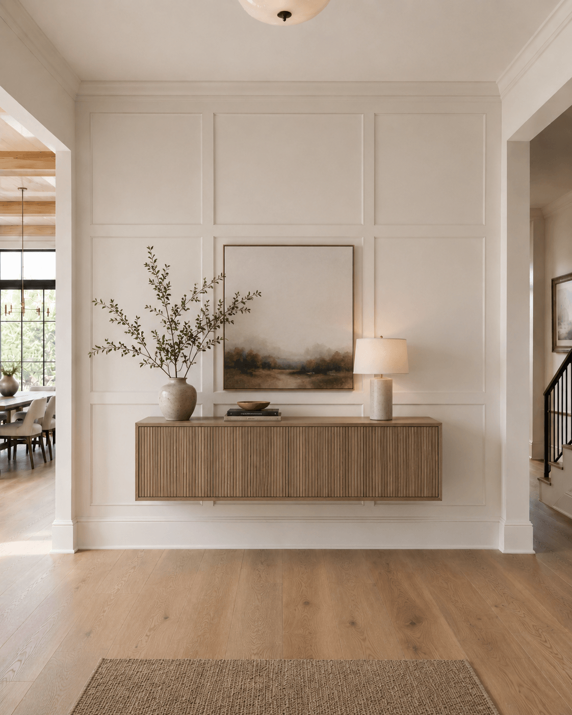 Full-height square panel moulding — illustrative design