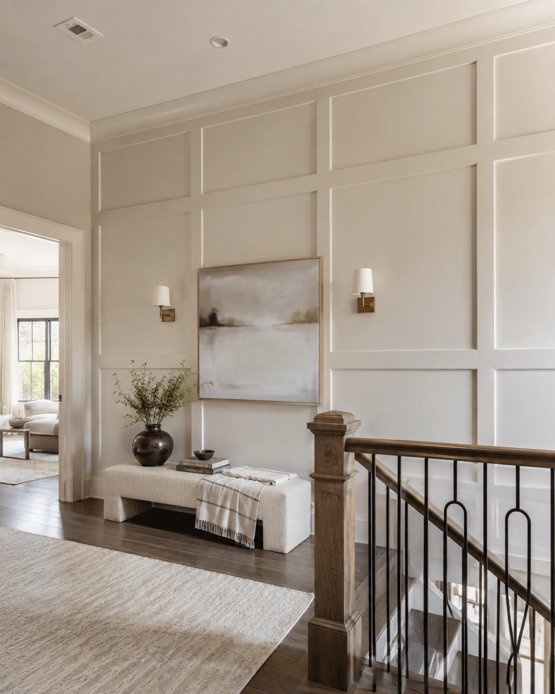 Full-height square panel moulding — illustrative design