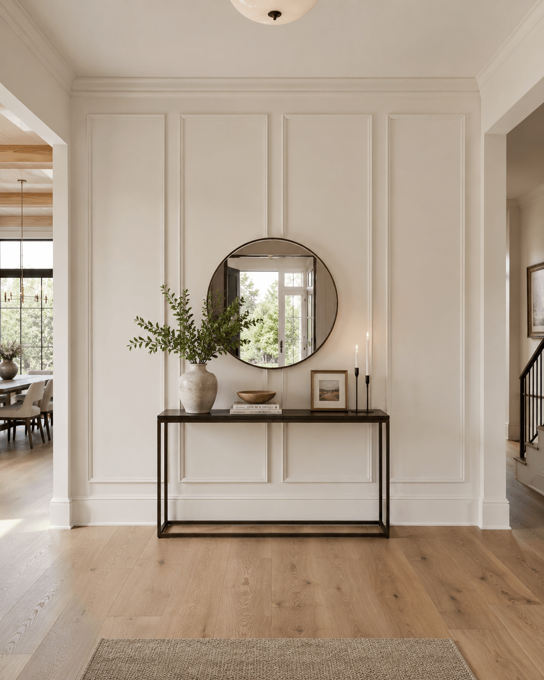 Tall picture-frame wall