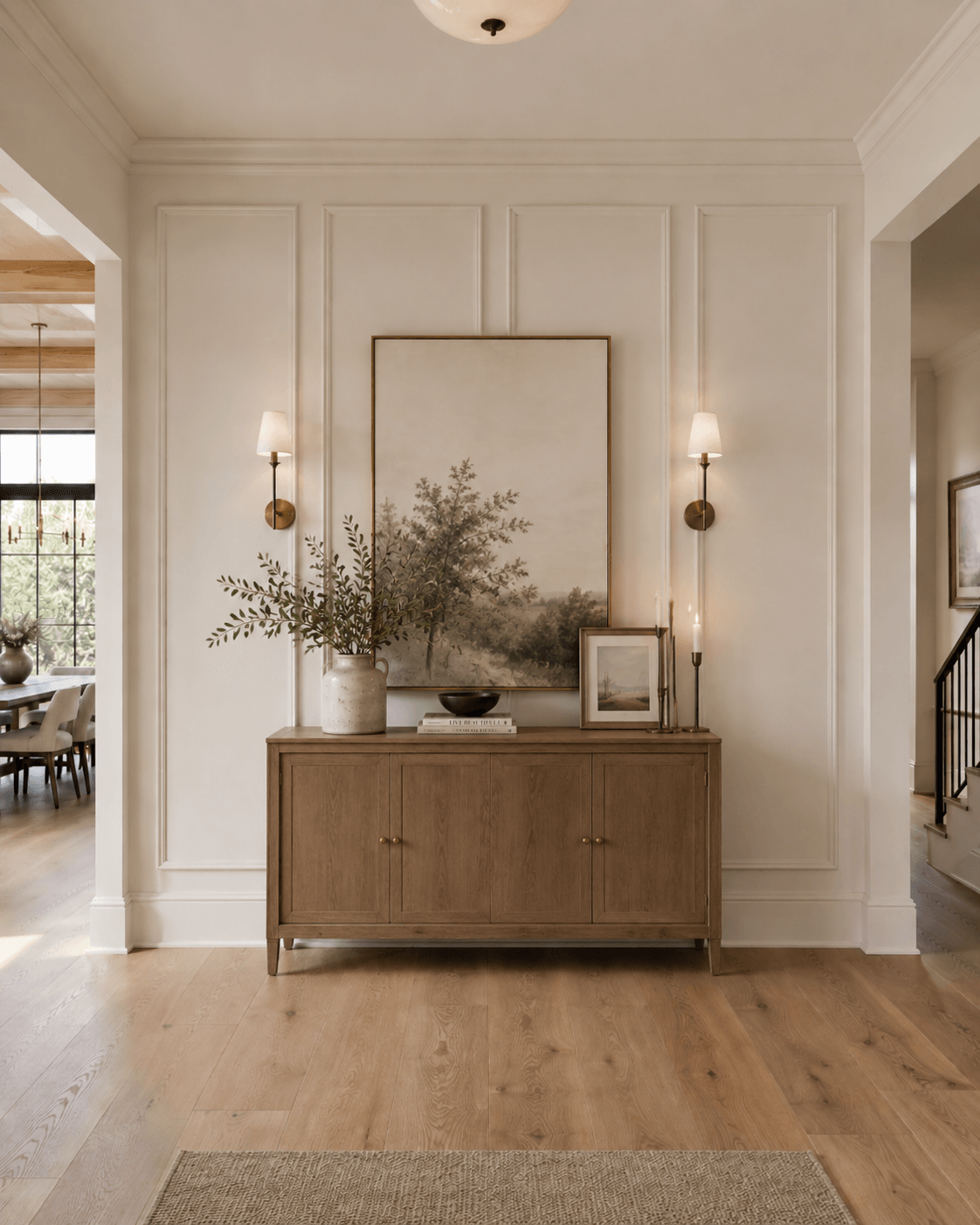 Tall picture-frame wall