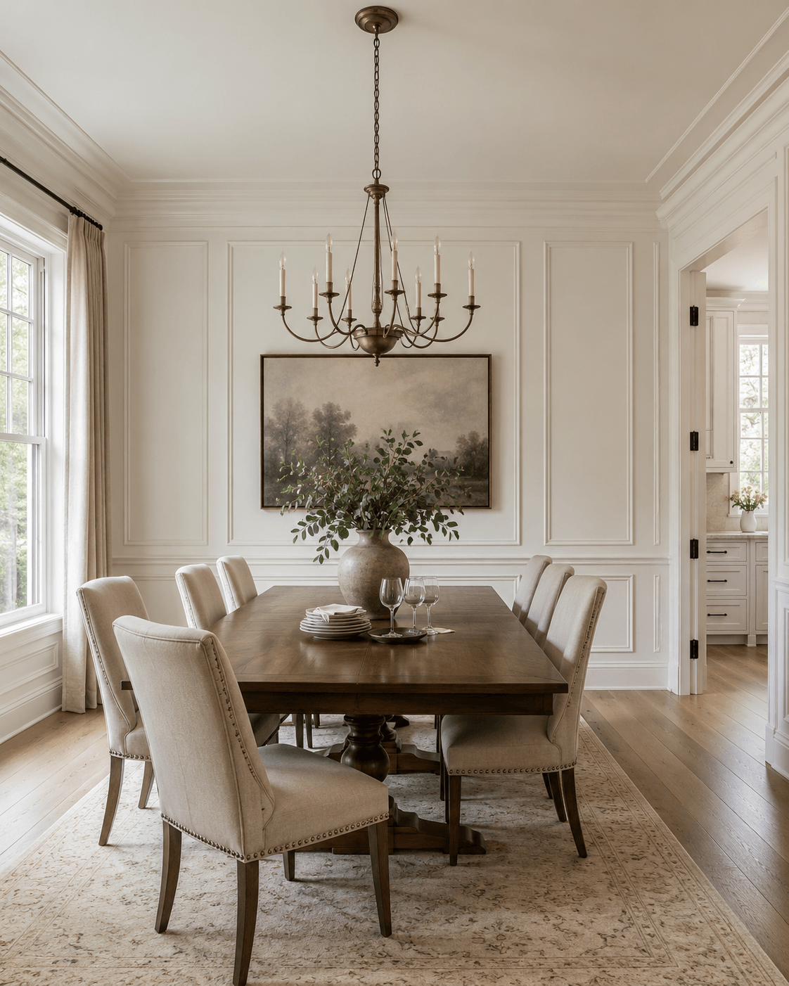 Tall picture-frame wall
