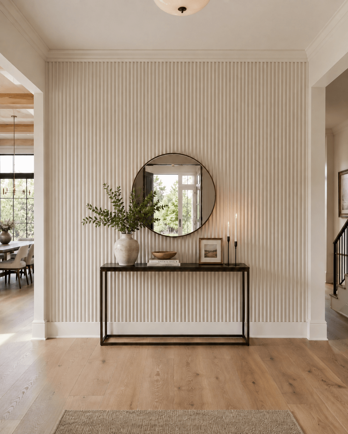 Reeded painted wall — illustrative design