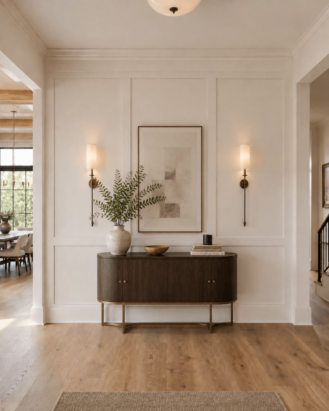 Traditional raised-panel wainscot — illustrative design