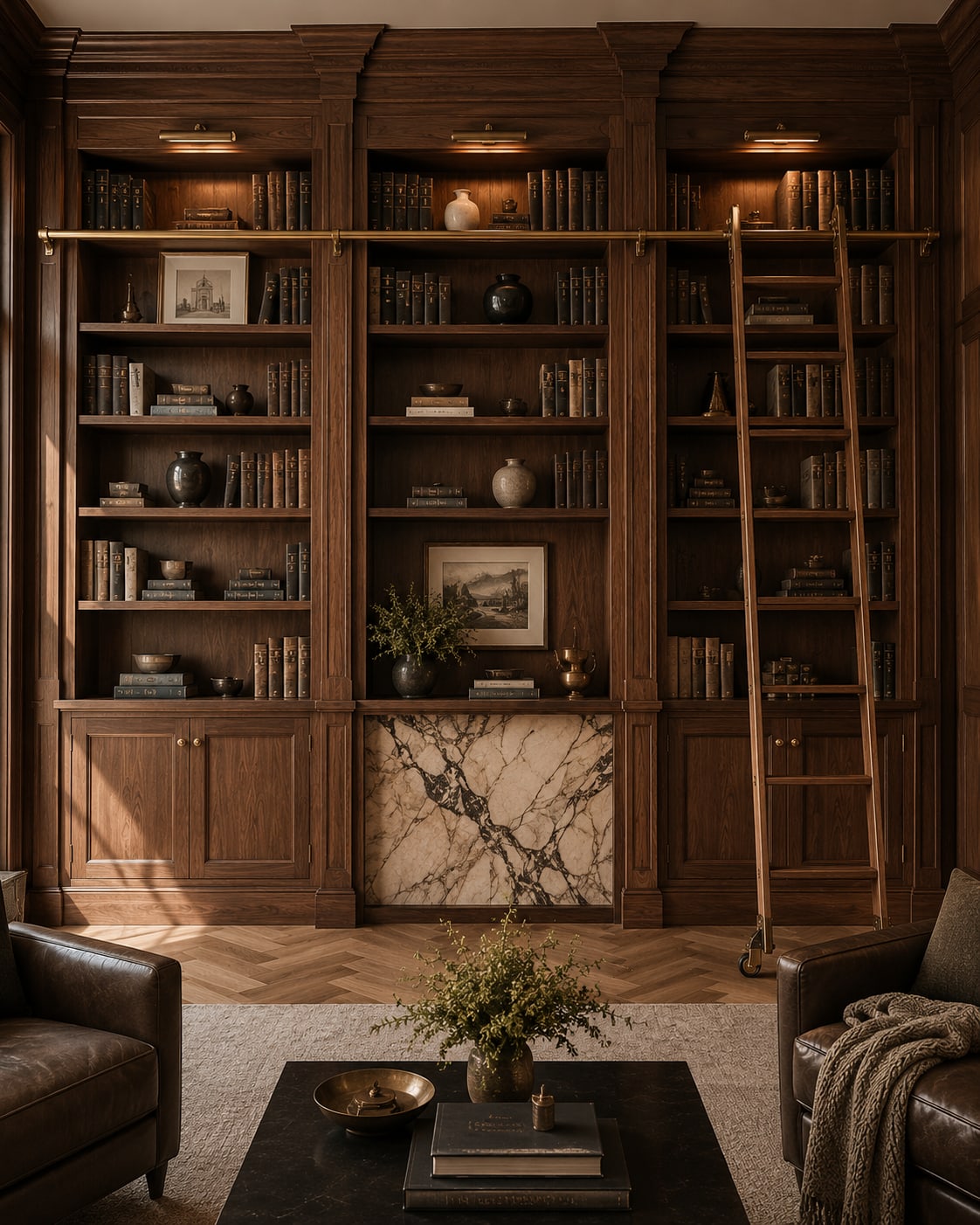 Paneled library