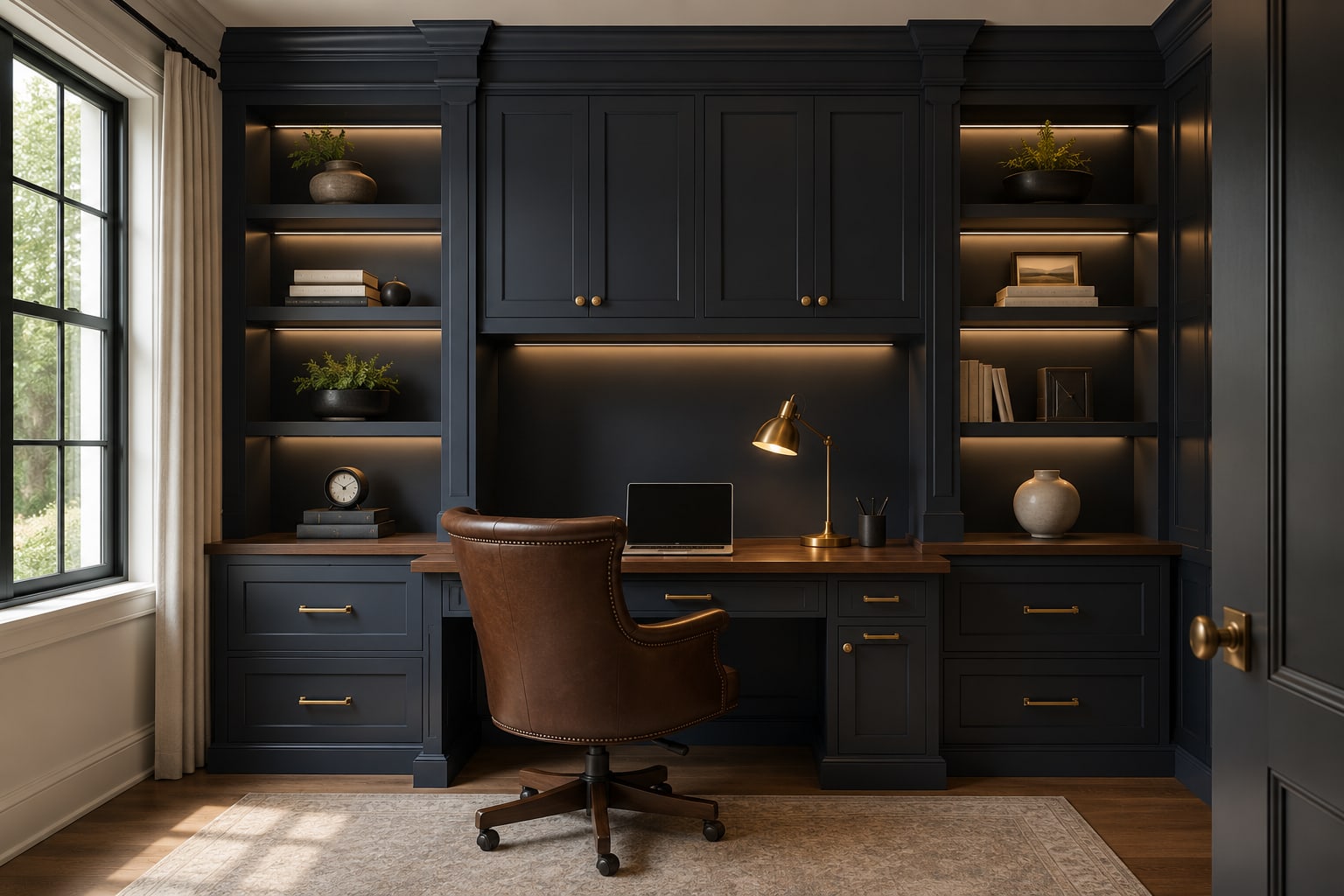 Paneled home office