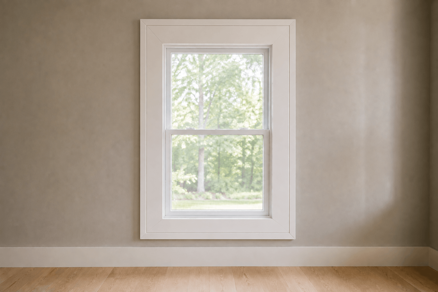 Traditional rosette window casing — illustrative design