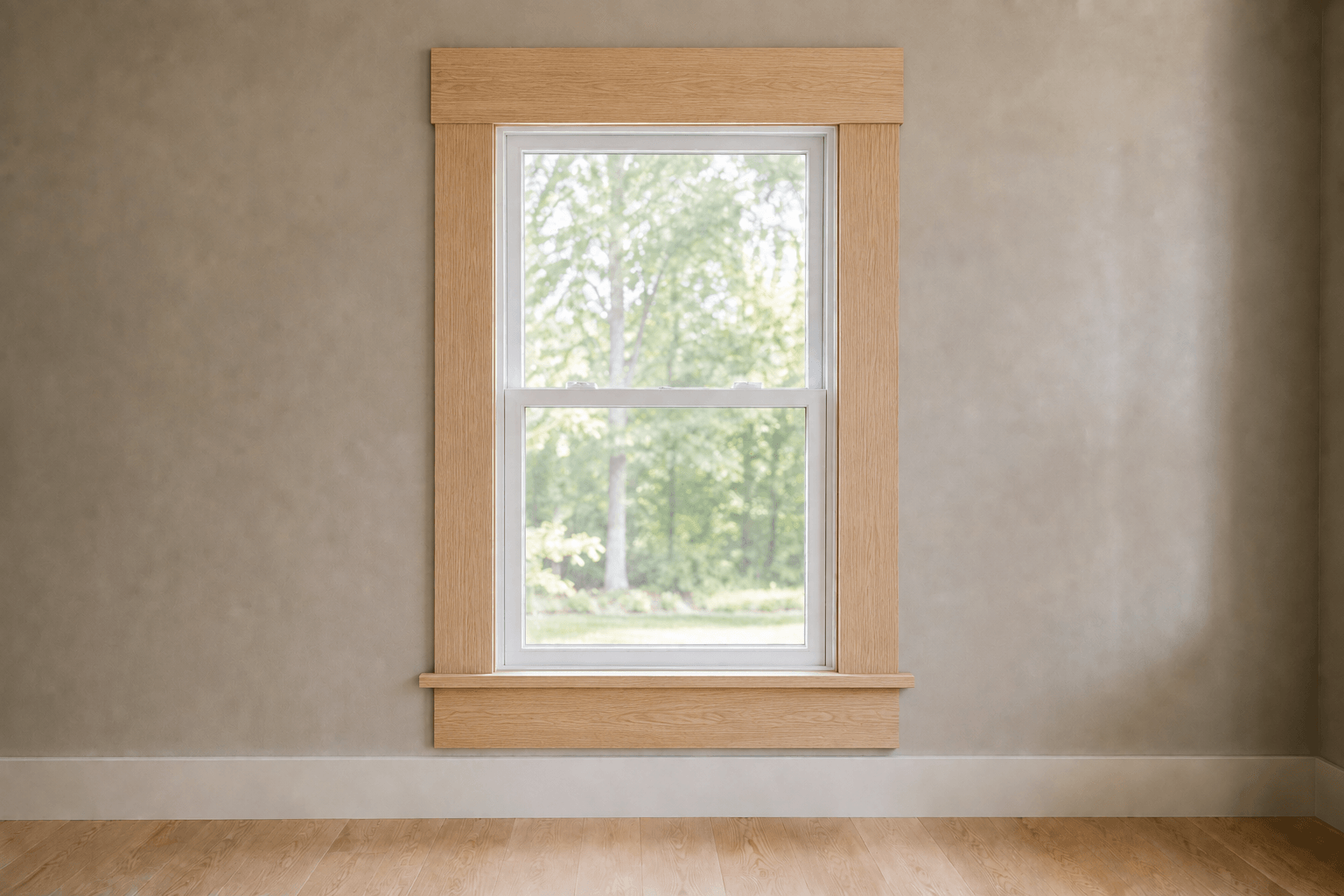 Mission-style square casing window casing