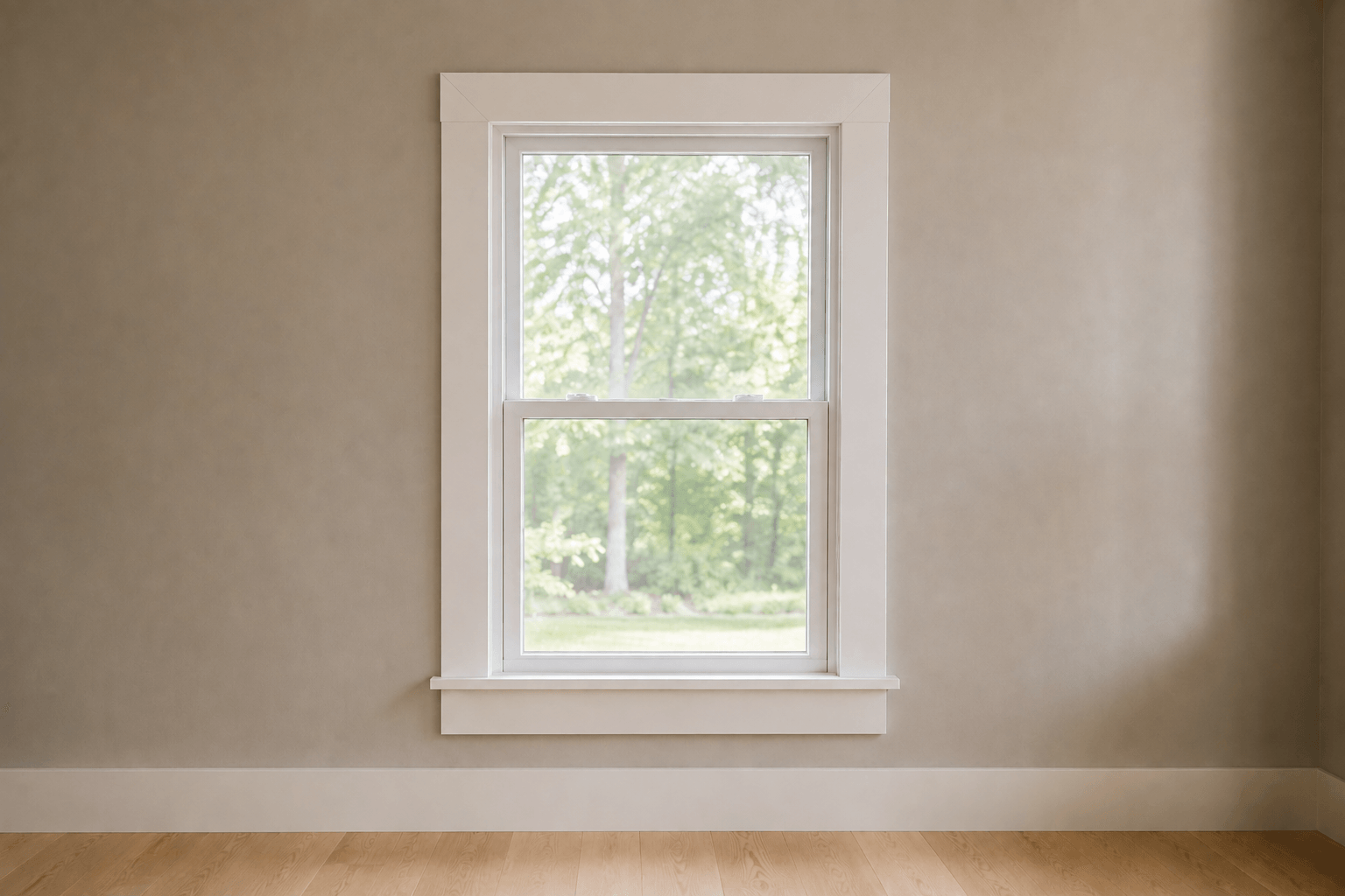 Deep drywall return with stool — illustrative design