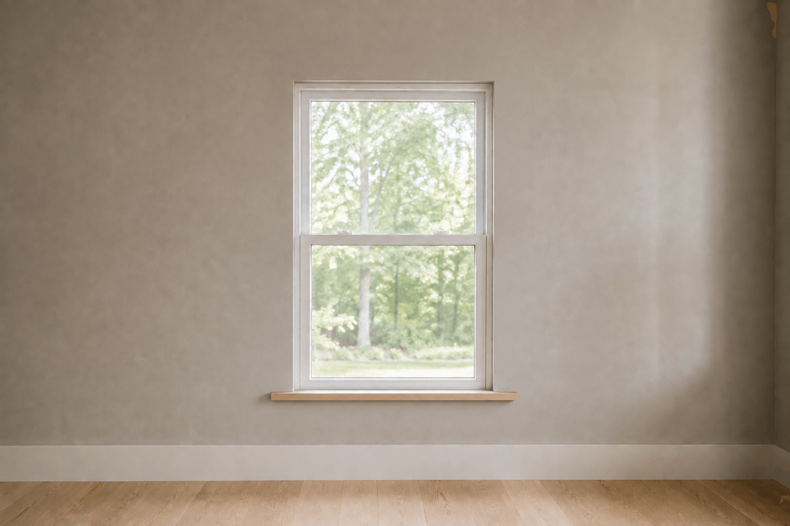 Deep drywall return with stool — illustrative design