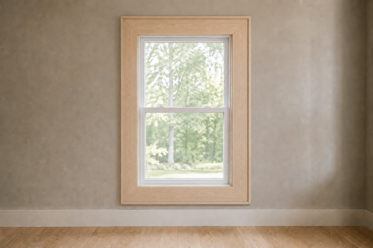 White-oak casing with projecting backband window casing