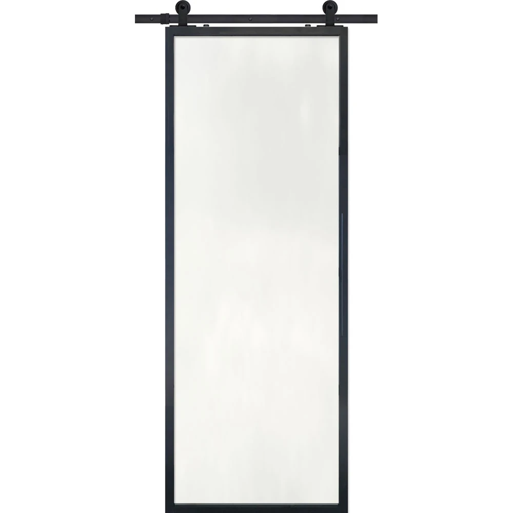 BarnCraft | 1 Lite Contemporary Metal Door | 8' Tall - BD3080LT1