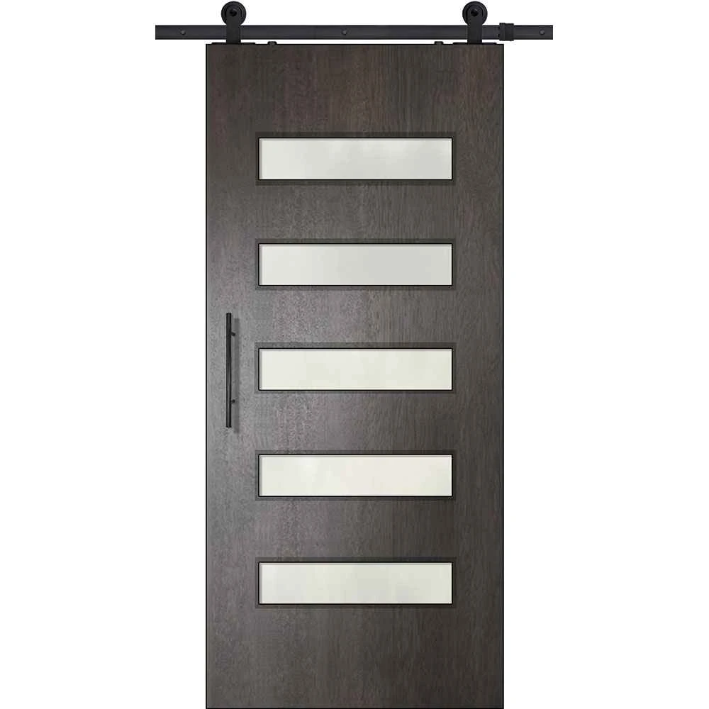 BarnCraft | 5 Lite Beverly TDL Door | 6'8" Tall - PLDBV6362LTU