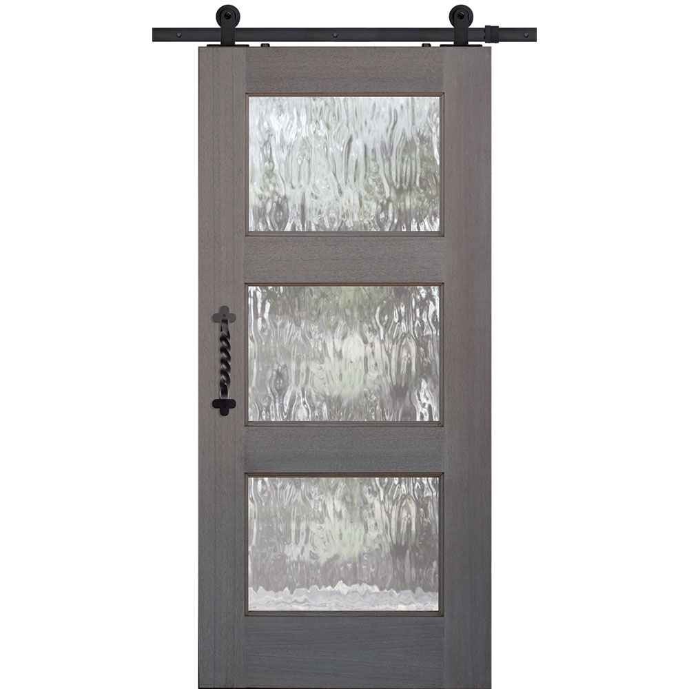 BarnCraft | 3 Lite Continental TDL Door | 6'8" Tall - DD63813LTU