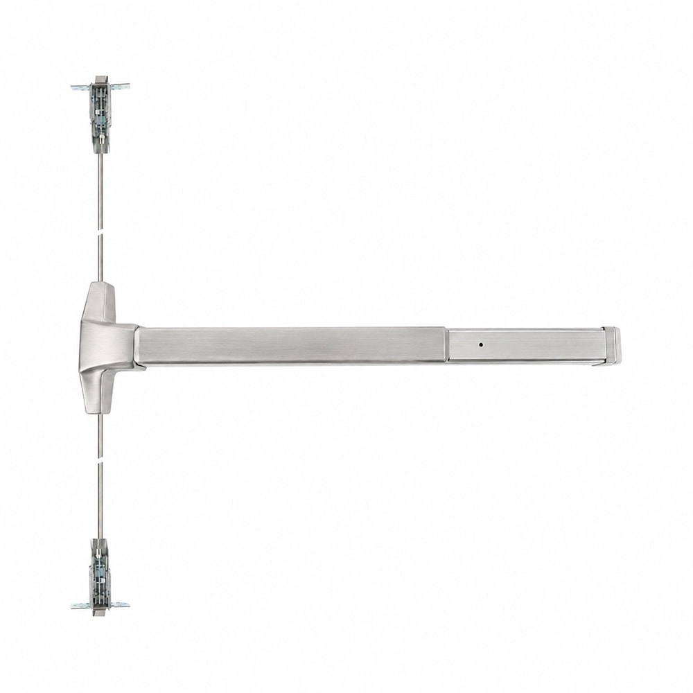 Pamex E9100 Series Latch Retraction Concealed Vertical Rod in Satin Stainless Steel