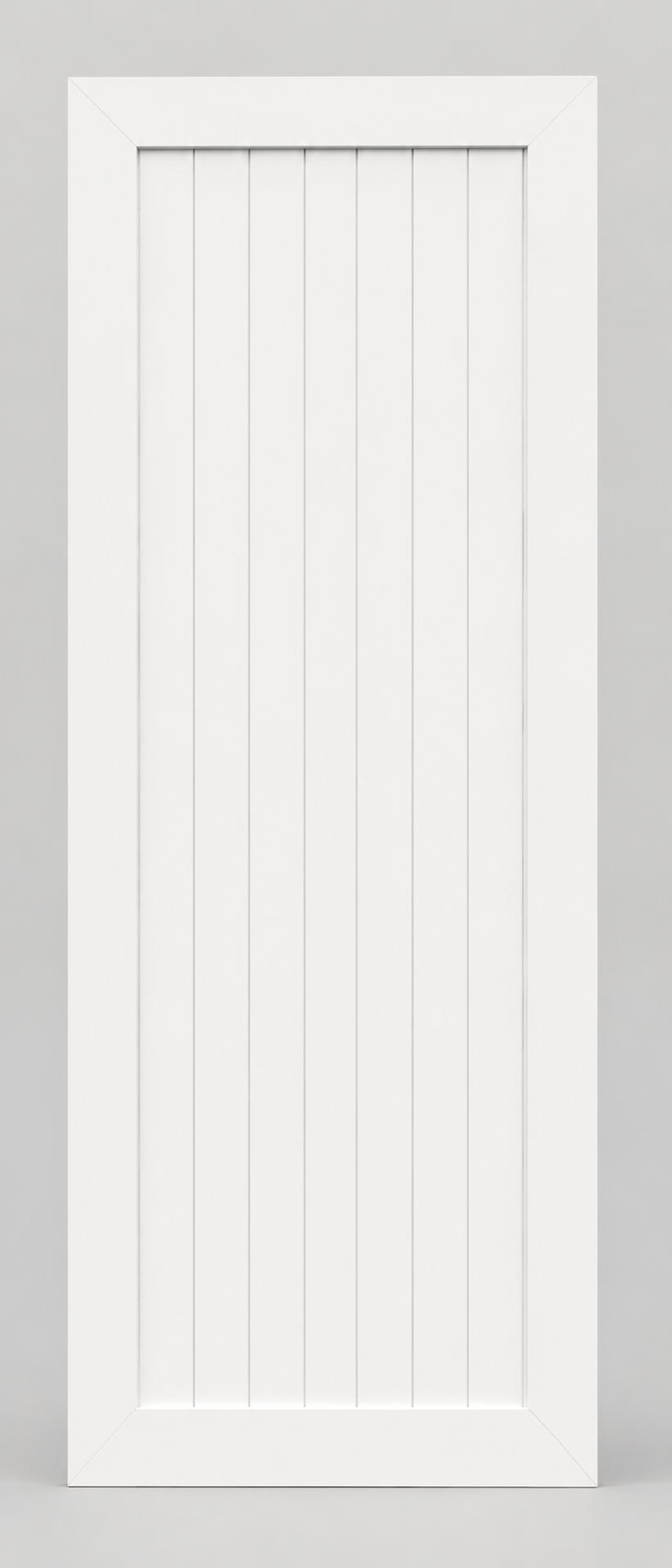 MDF vertical nickel gap studio front — photorealistic product image
