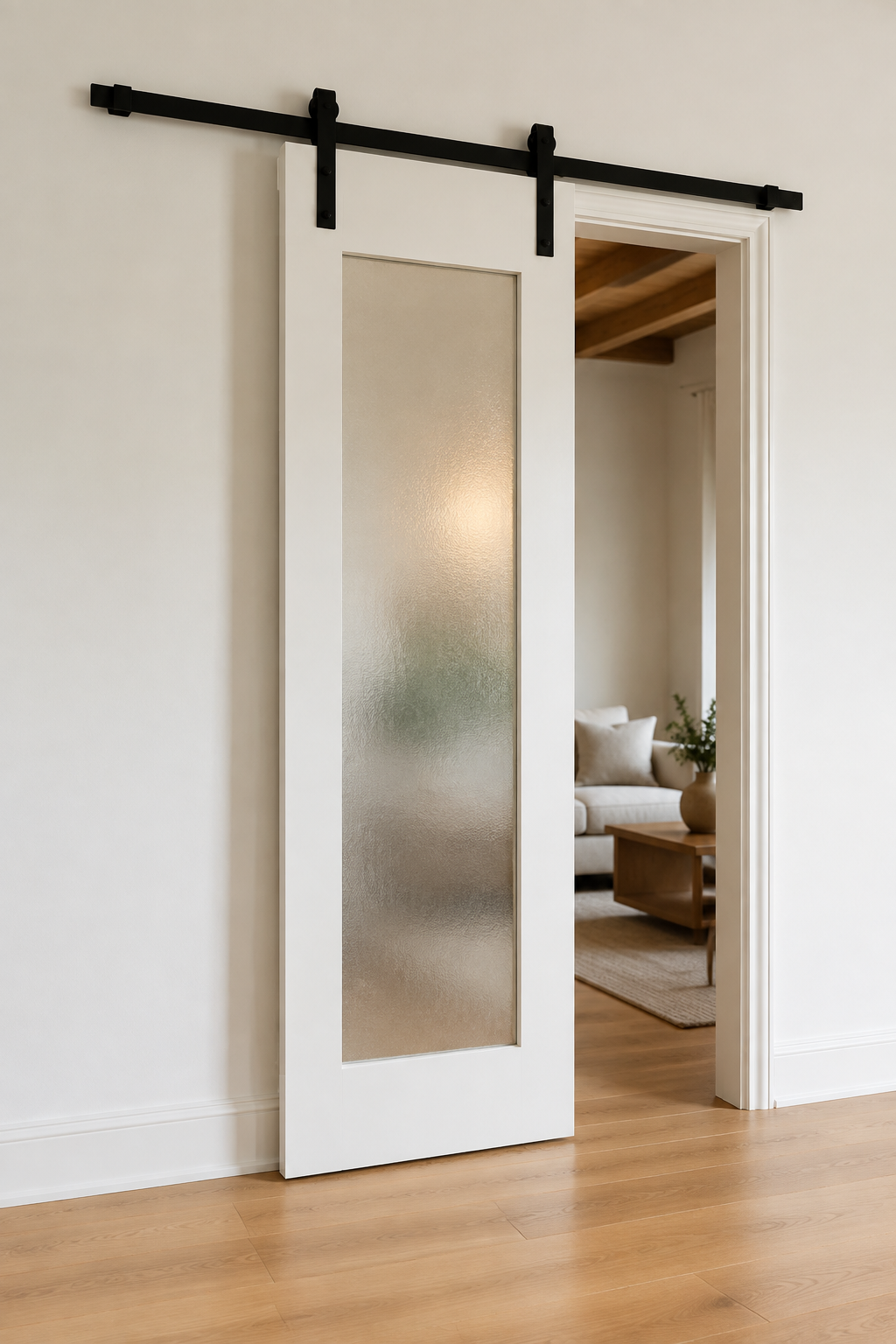 GLS 1LT Frosted 2080 installed — photorealistic product image